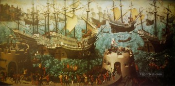 Embarque de Enrique VIII en los buques de guerra de Dover Pinturas al óleo